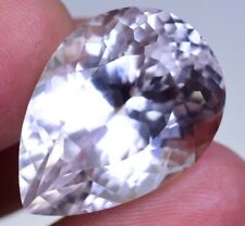 Natural White Sapphire 39 Ct Pear Cut Certified Faceted Loose Gemstone