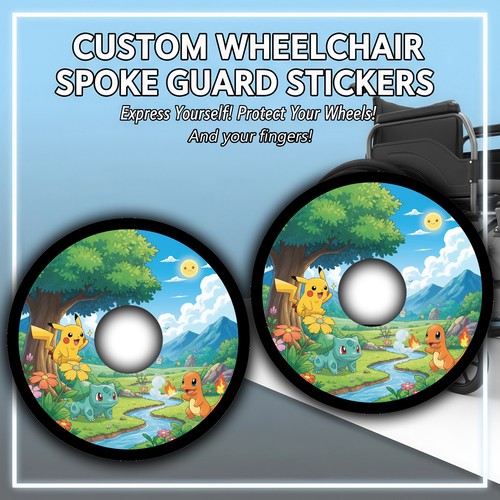 Wheelchair spoke guard sticker - wheelchair,