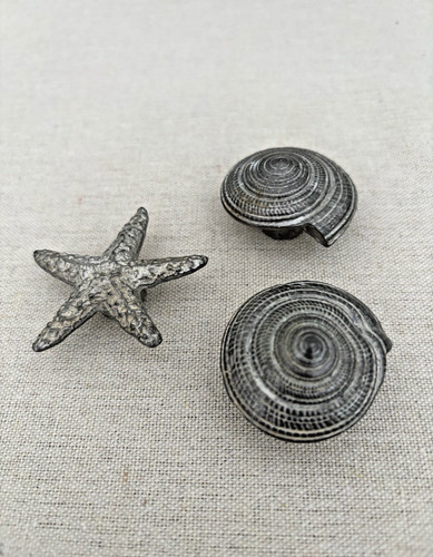 Ammonite starfish pewter - starfish,