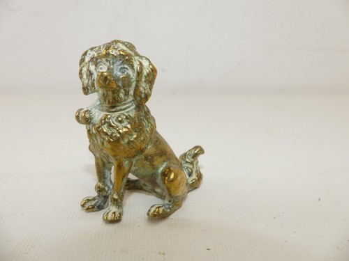 Vintage brass dog - vintage,