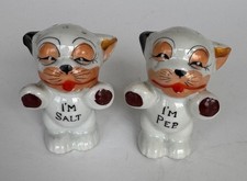 Vintage 1950s Bonzo Dog Salt & Pepper Shakers - Japan
