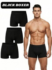 12 PACK 3,6 MENS BLACK BOXER