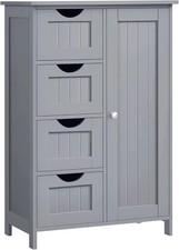 Bathroom Floor Cabinet Freestanding Storage Unit 4 Drawers Cupboard