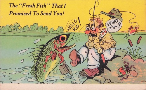 Vintage comic postcard - vintage,
