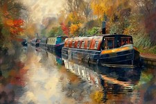 Canal Narrow Boat Landscape