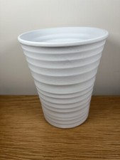 Tall White Ribbed Indoor