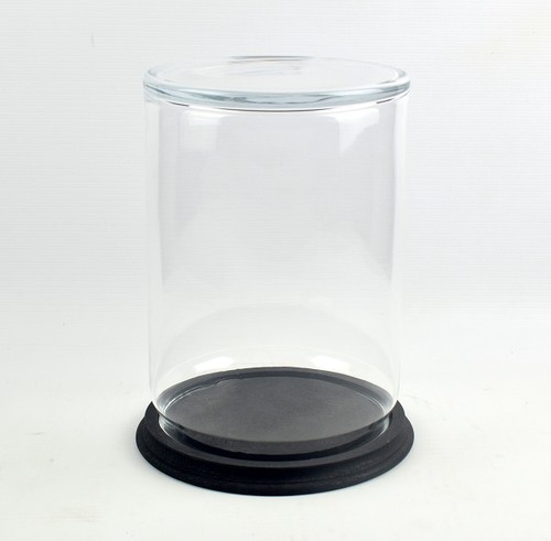 Glass display dome with - display,