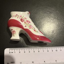 RARE! VINTAGE 1994 AYNSLEY COMPTON WOODHOUSE BURGUNDY BONE CHINA SHOE 