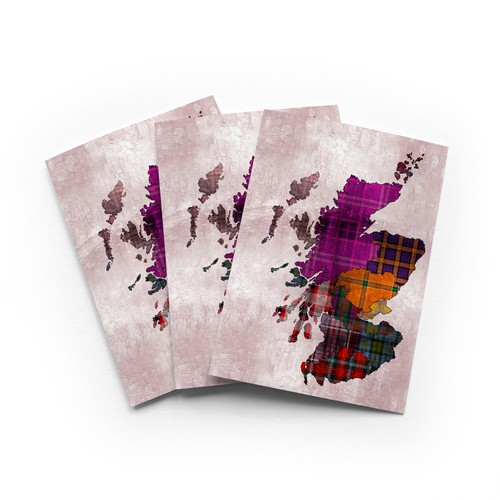 Colourful scotland map - scotland,
