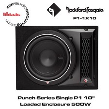 Rockford Fosgate Punch Series - P1-1X10 - 10" Loaded Subwoofer Enclosure 500W
