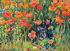 Poppies by Robert William Vonnoh 75cm x 54.4cm High Quality Canvas Art Print