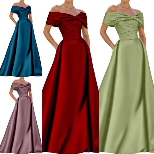 New women off shoulder satin - women's,