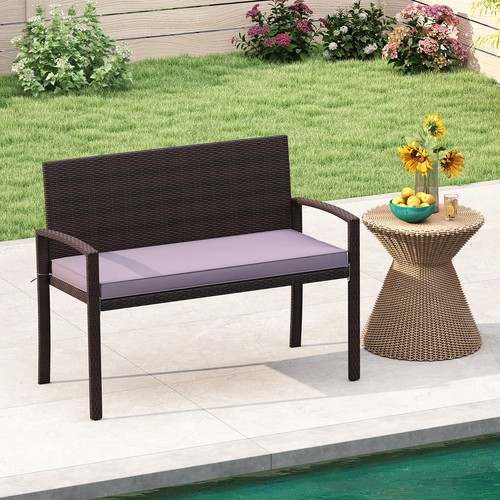 Patio rattan loveseat wicker - patio,