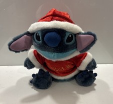 Disney Store 12" Christmas Outfit STITCH Soft PLush Toy  Lilo & Stitch