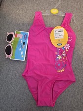 Girls Pink Zoggs Swimsuit &