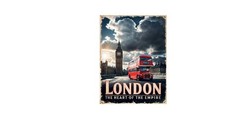 LONDON BUS BIG BEN Retro Look