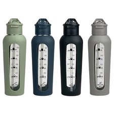Glass water bottle - glass, drink
