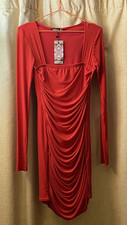 Boohoo Red Bodycon Mini Dress