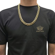 12mm Curb Chain 24" 9ct Gold XP, Huge And Heavy Chain