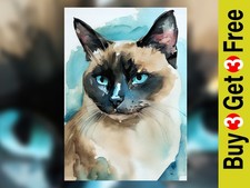 Striking Siamese Cat 5"x7"