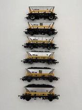 HORNBY 6X HAA MGR COAL HOPPER WAGONS RAILFREIGHT WITH COAL LOADS 