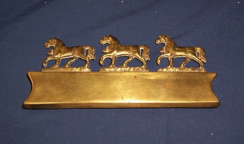 Antique horse harness brass - horse,