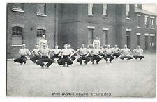 2nd Life Guards Gymnastics Class soldiers exercise yard Postcard