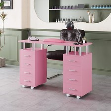 Manicure Nail Table Bar Art Salon Beauty Station Technician Storage Drawer Desk