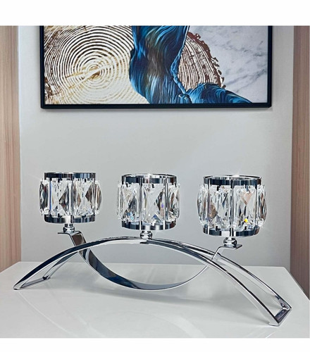 Crystal candelabra tealight - crystal,