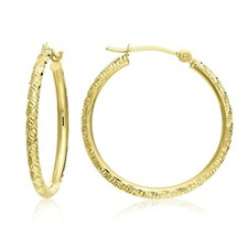 14K Real Solid Gold 1" Large