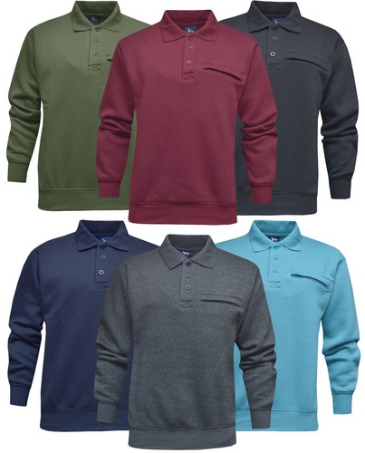Mens polo sweatshirt plain - mens,