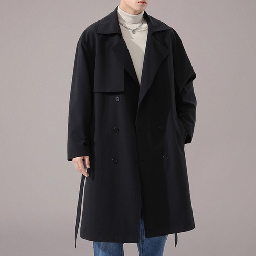 Mens knees length trench - mens,