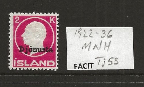1922 iceland 2kr red - iceland,