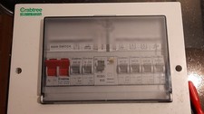 crabtree starbreaker consumer unit 8 way plastic 6 mcbs and 1 rcbo as pictures 