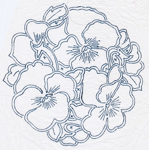 Vintage embroidery transfer - vintage,
