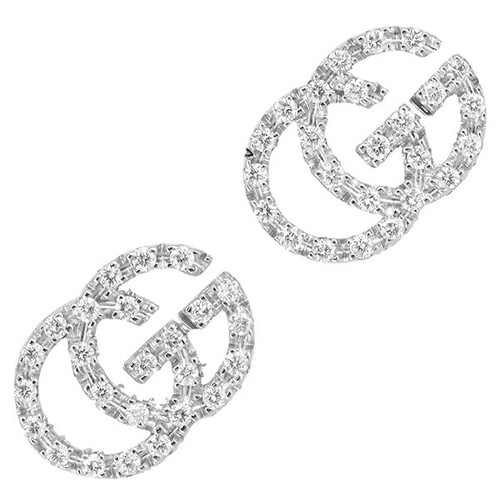 Gucci stud pierced earrings - gg,