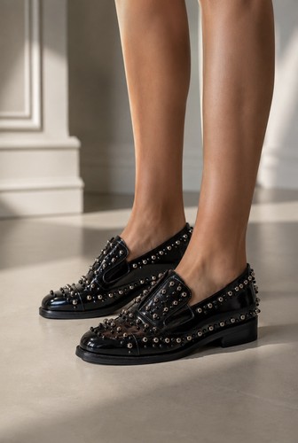Women casual black brogues - women's,