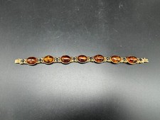 Vintage SOLID 14K GOLD AMBER &