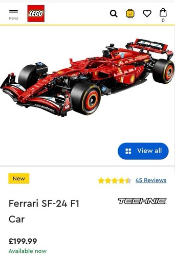 Lego technic ferrari - technic, f1