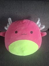 Squishmallow 12 Inch Pink And Green   Axolotl Plush Soft Toy (Used)