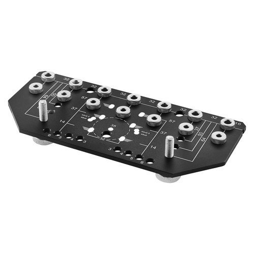 Shelf pin jig and hinge - and,