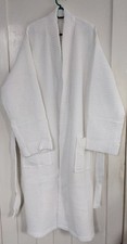 Bathrobe - Men/Women - Soft Towelling - White Waffle - XL - Pockets - Belt - New