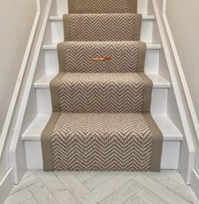 Carpet Stair Runner CHILE 7M X 60cm Berber Herringbone With Taped Edging.