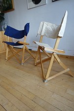 2 Praia Folding Chairs Pier Giacomo Castiglioni Gavina 1980s Mid Cenury italian