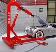 Engine Hoist Garage Lift Repair Spreader Toy G Scale Model 1:24 Diorama 1:18 Red