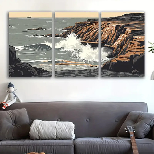 3pcs dynamic ocean waves - 3pcs,