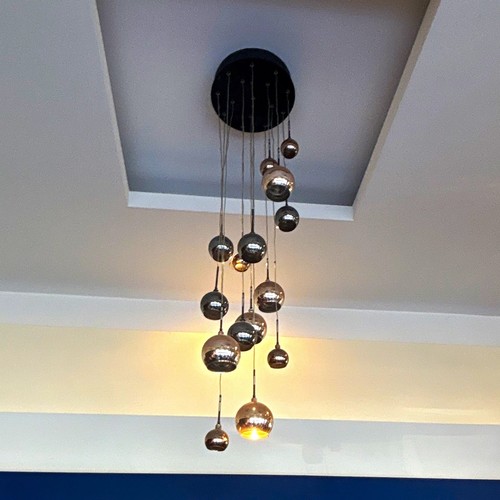 Silver black globe - &,