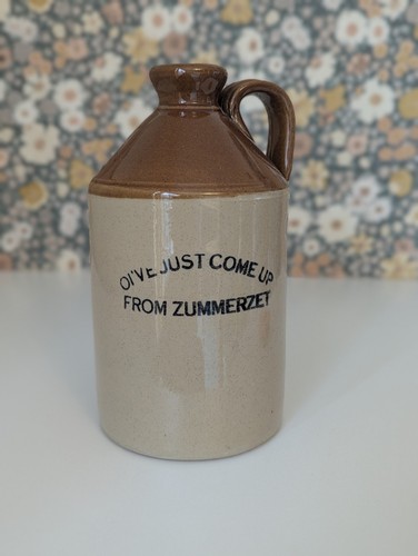 Vintage stoneware cider jug - vintage,
