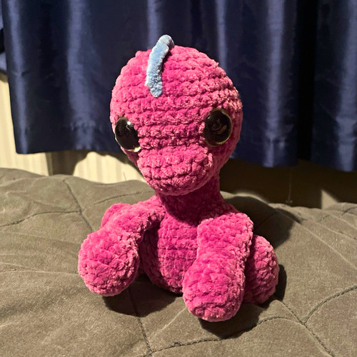 Purple blue crochet handmade - purple,