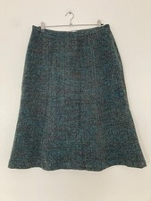 Cotswold Collections Wool Blend Midi  Skirt Size 18 A Line Green Mix Lined